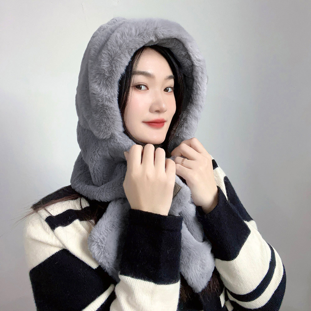 소프트퍼 후드 머플러 방한털모자 목도리 DT1357768 - 상품 이미지