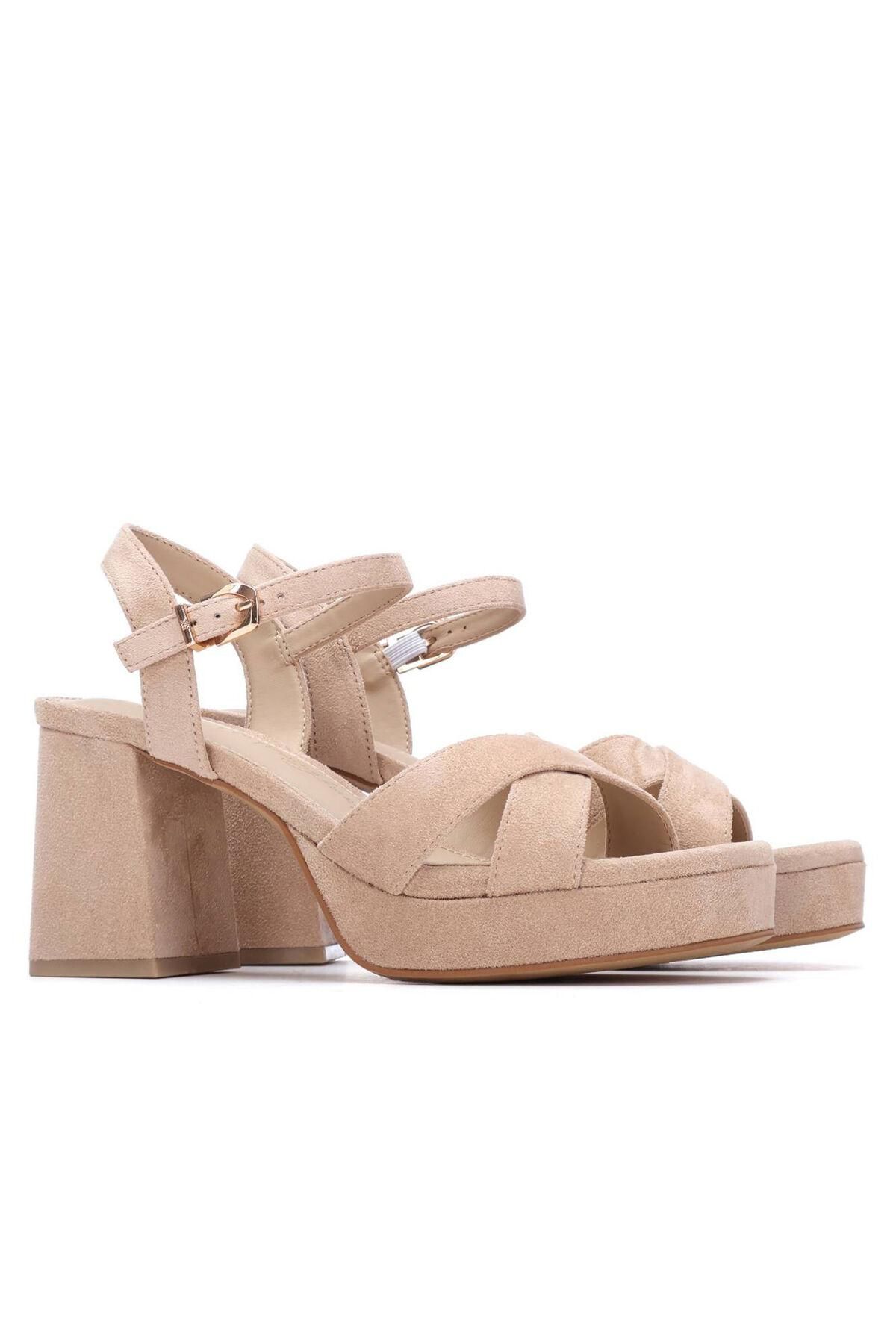 엑스티아이 플랫폼 스트랩 힐 샌들 베이지 3893189 BEIGE - 상세 이미지 4