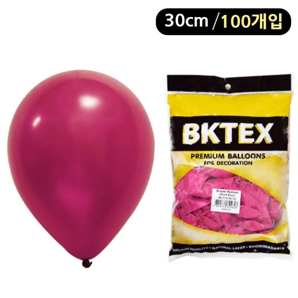 해피파티 풍선 펄 라운드 30cm 100개입 푸치샤 - 메인 이미지