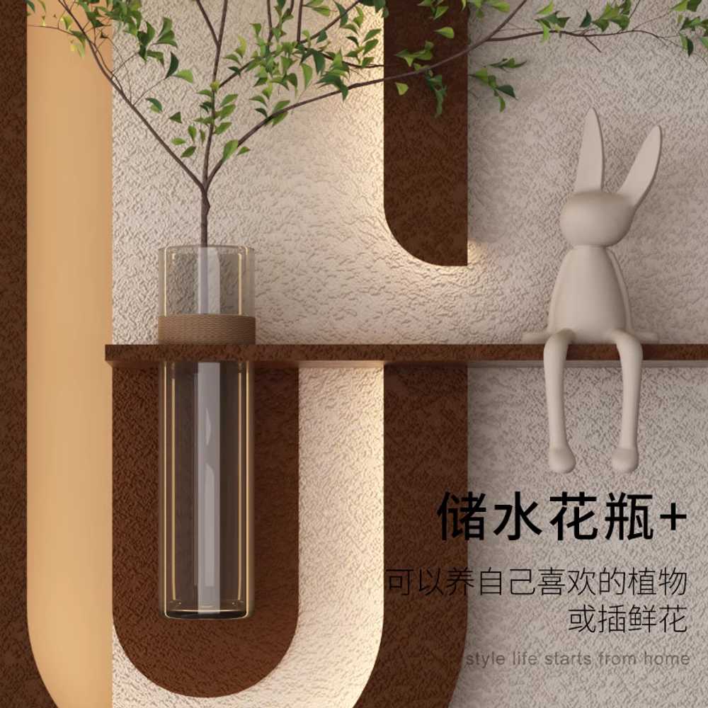 조명 액자 벽걸이 카페 캔버스 벽화 식물장식 로비 40x80cm 조명 없음 아이보리 - 상세 이미지 5