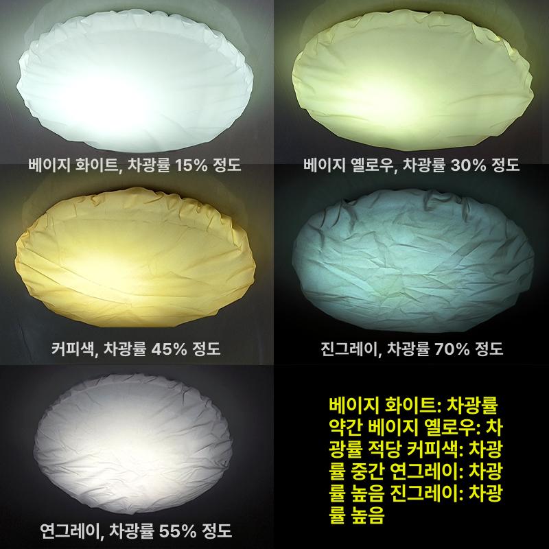 형광등 가리개 전등 커버 천장등 조명 덮개 원형등 특대형 베이지 44~58cm 중간 차광 - 상세 이미지 4