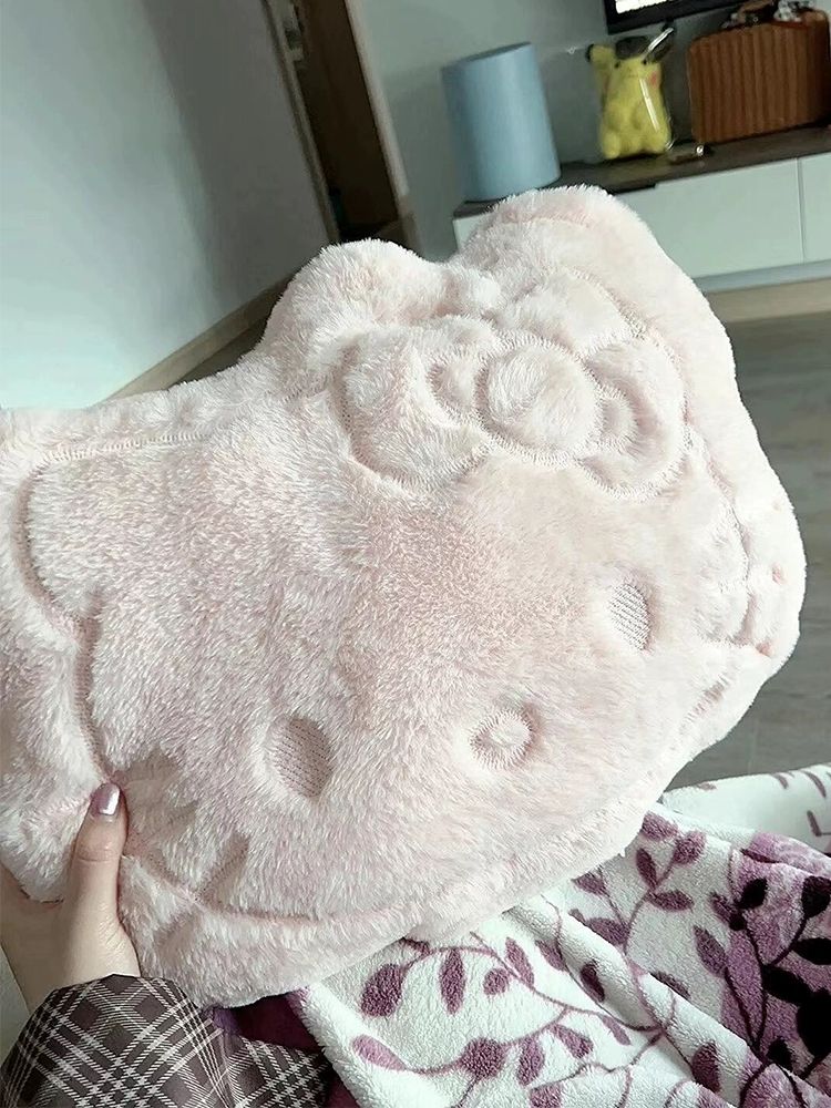 헬로키티 대형 베개 등받이 쿠션 허리 지지대 침실 소파 기숙사 사무실 핑크 KT 40cm - 상세 이미지 4