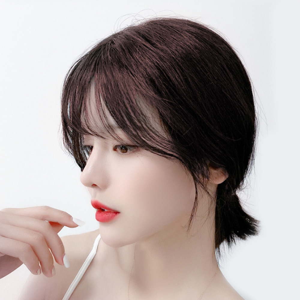 여자가발 사이드뱅 앞머리 탑커버 정수리가발 인조모가발 - 상세 이미지 2