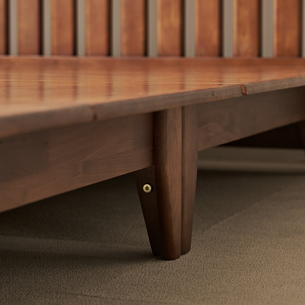 캐논 평상형 통깔판 원목 침대 프레임 퀸 Q