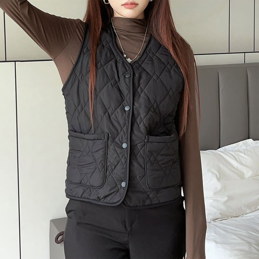 방한조끼 겨울 경량패딩 작업 동복 깔깔이 작업용 패딩 등산 조끼 - 상품 이미지