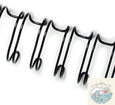 [MugiwaraOEM]조로상점 제본용 2대1 와이어링 8mm 100개입 흰색 제본표지 제본스프링