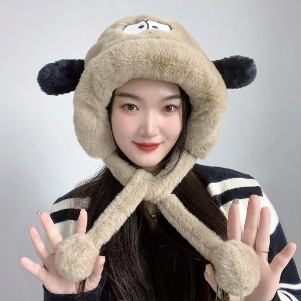 캐릭터 겨울귀마개모자 모자 귀달이 왕방울 방한털모자 여자겨울모자 귀덮개모자 겨울귀달이모자 - 상품 이미지