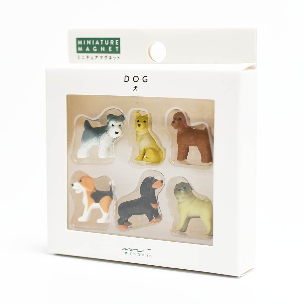 일본 미도리 강아지 Dog 6종 냉장고자석 미니어쳐 마그넷 - 상품 이미지