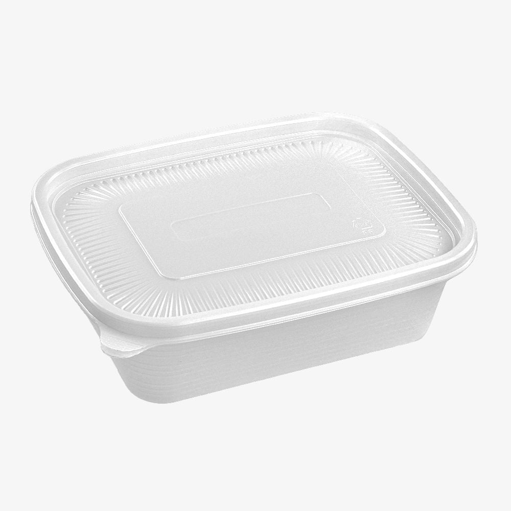 떡볶이 죽 포장용기(230x180x70) 뚜껑포함 50개 세트 - 상품 이미지