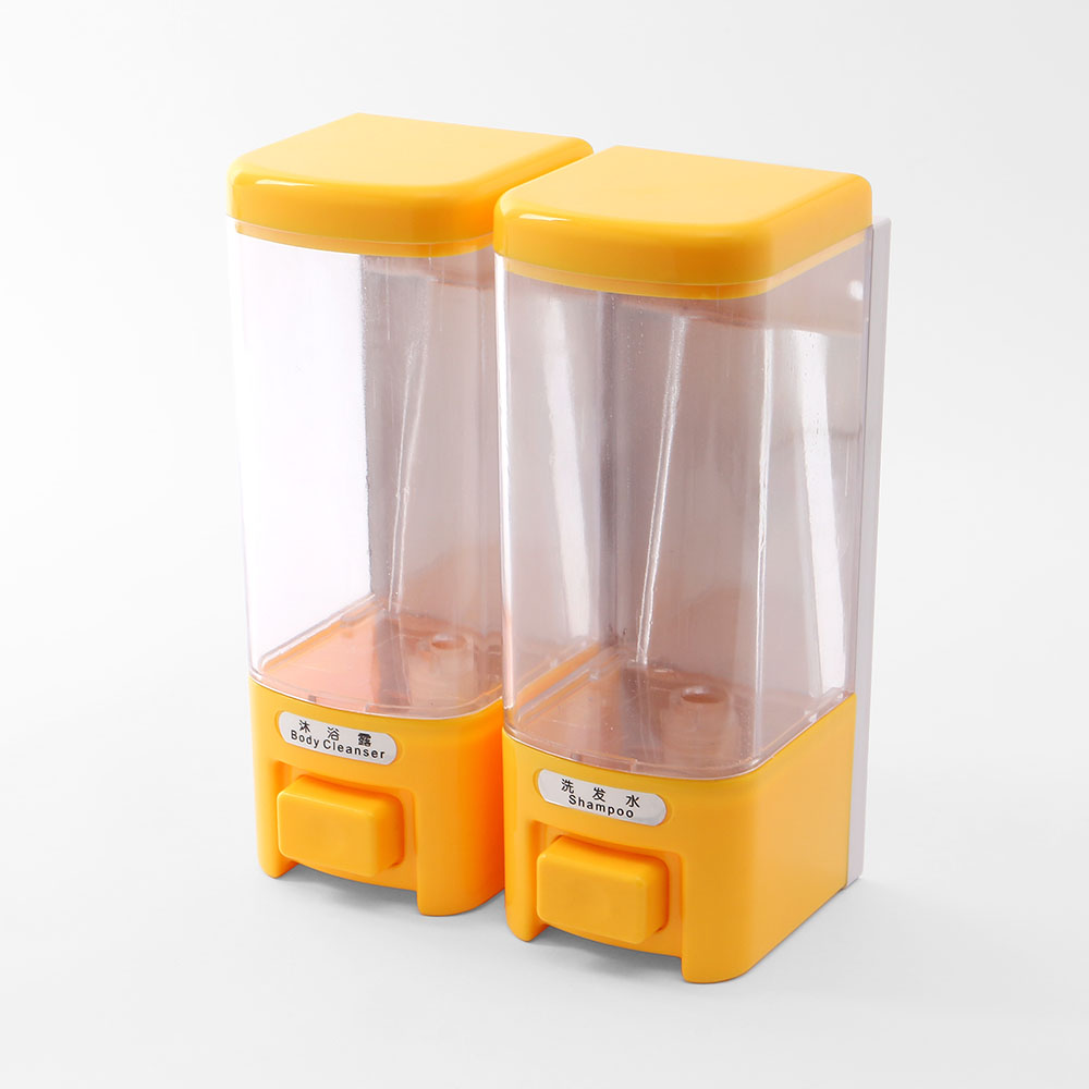 샴푸디스펜서 크린워시 물비누 디스펜서 2구 500ml 욕실디스펜서 - 상품 이미지