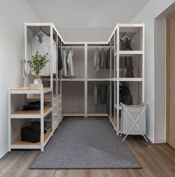 시스템행거 스탠드 옷걸이 드레스룸 철제 옷장 400400900 3단 2행거