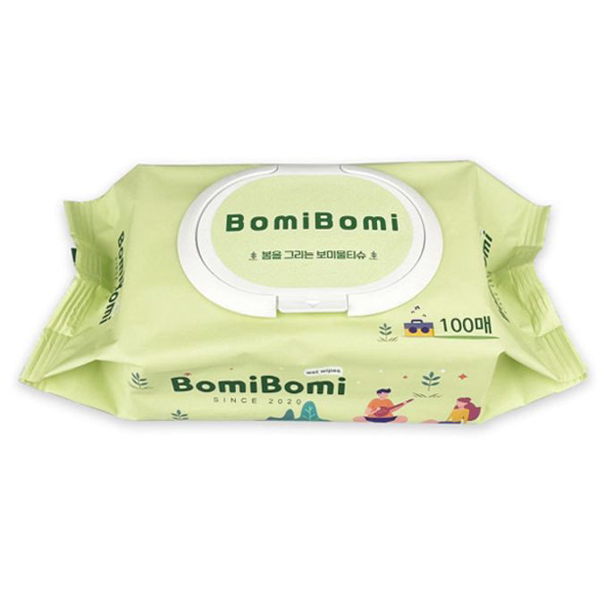 물티슈 화장지 휴지 화장 물티슈 청소포 캡형 100장