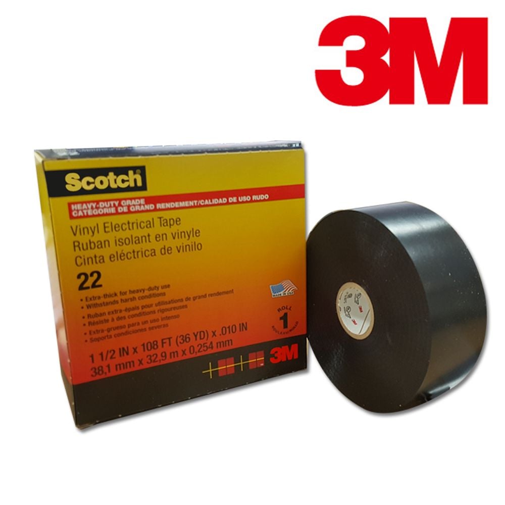 3M Scotch 22 Heavy Duty 비닐 절연 테이프 38mmx33M - 메인 이미지