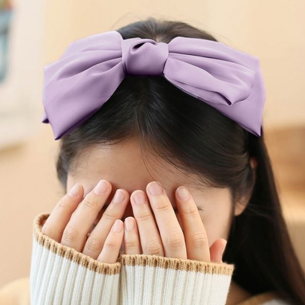 헤어밴드 왕 새틴 머리띠 리본 엔젤슈슈 핸드메이드 - 상품 이미지