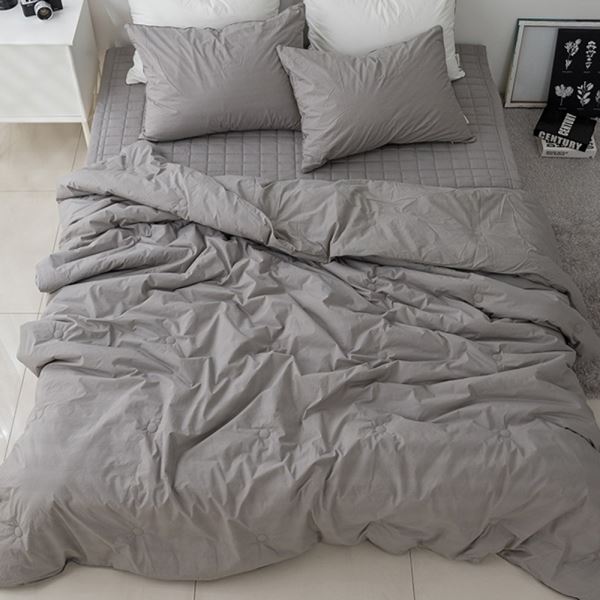 이불 순면 SS 크림 BEDCOVER 60수 워싱 차렵 고밀도 - 메인 이미지