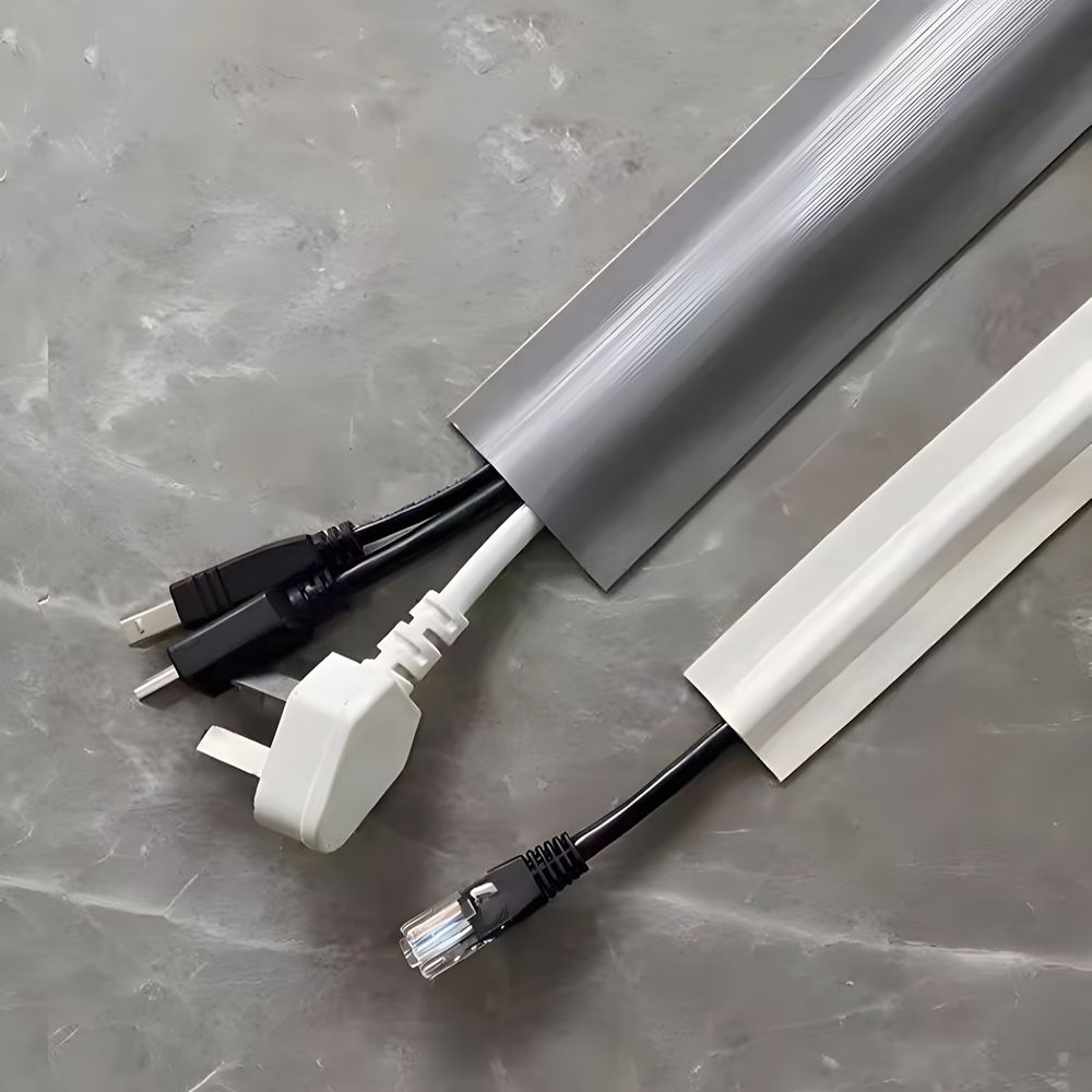 리빙러빙 PVC 전선 몰딩 쫄대 전선가리개 전기선 전기 커버 바닥 랜선 정리 2m 3m - 상품 이미지