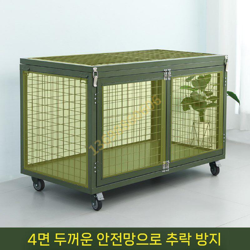 대형 철제 이동식 보관 케이지 박스 녹색 케이지 (뚜껑 1500x750x1) - 상세 이미지 4