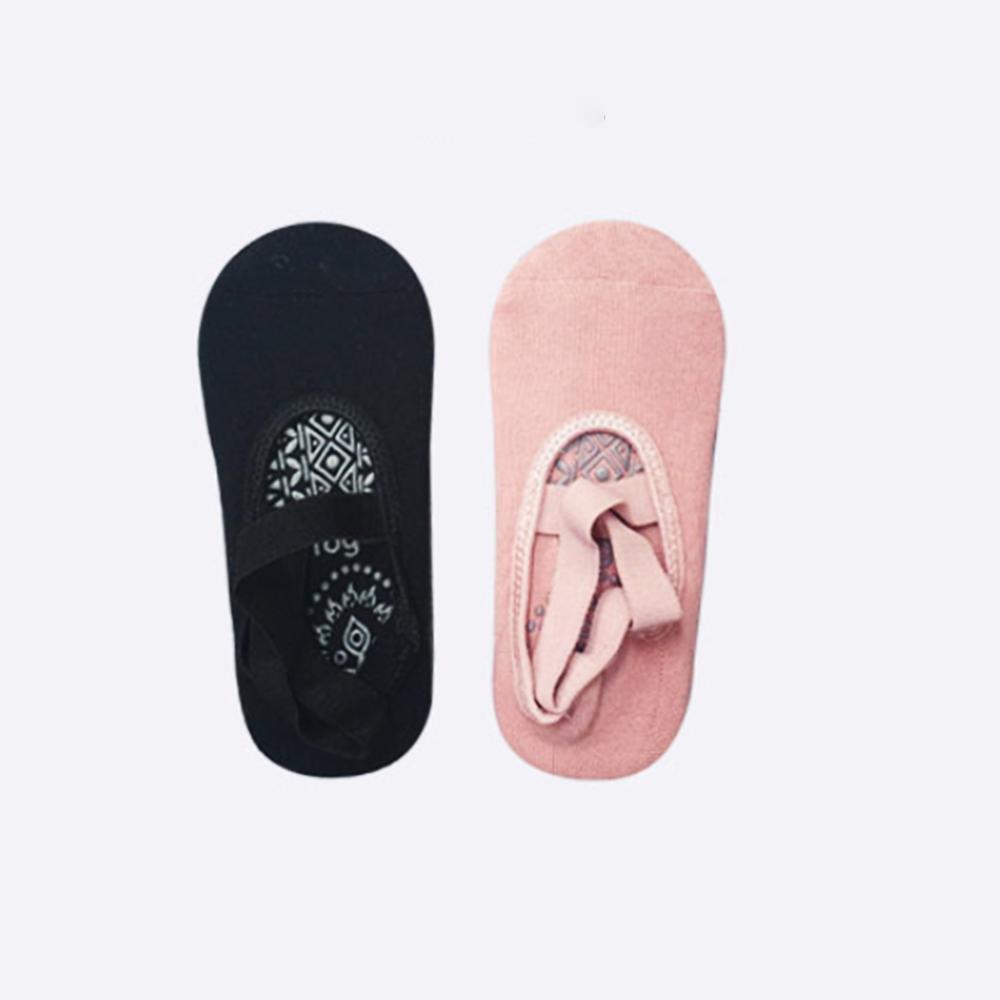 요가양말 블랙+그레이 미끄럼방지요가양말 - 상품 이미지