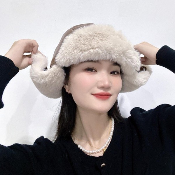귀달이 군밤모자 브라운 방한모자 터프 레더 겨울귀달이모자 귀덮개모자 겨울모자 귀도리모자 방 - 상품 이미지