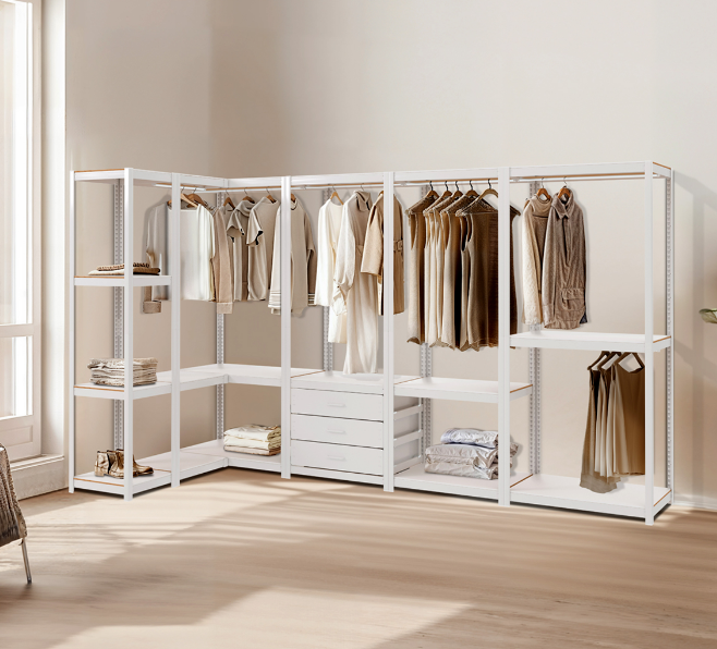 시스템행거 스탠드 옷걸이 드레스룸 철제 옷장 400400900 3단 2행거