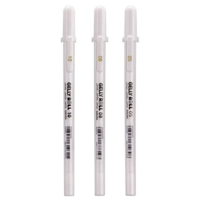 사쿠라 겔리롤 화이트 젤펜 0.5/0.8/ 중성펜 0.8mm - 상품 이미지