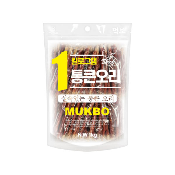 NEW먹보 통큰오리 1kg 오리말이껌 - 상품 이미지