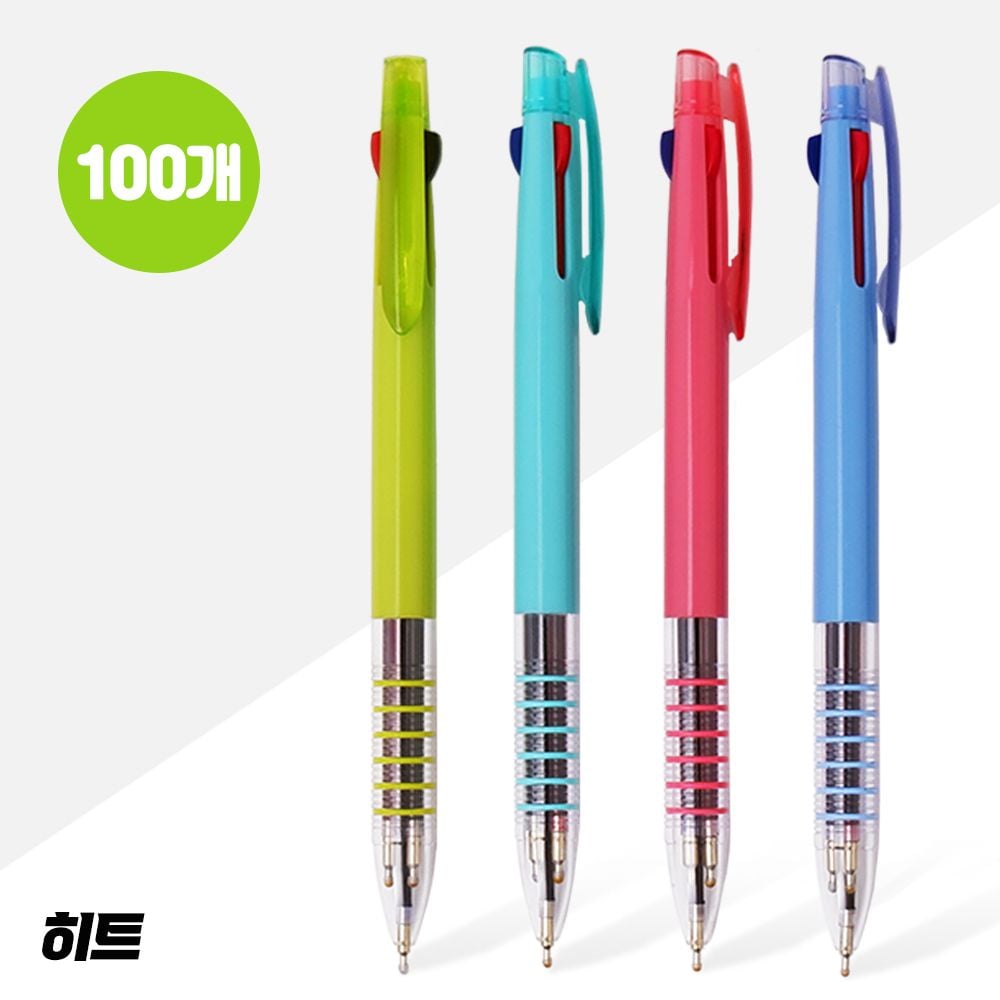 히트3색(6링) 칼라니들 볼펜 (0.7mm) X 100개 - 메인 이미지