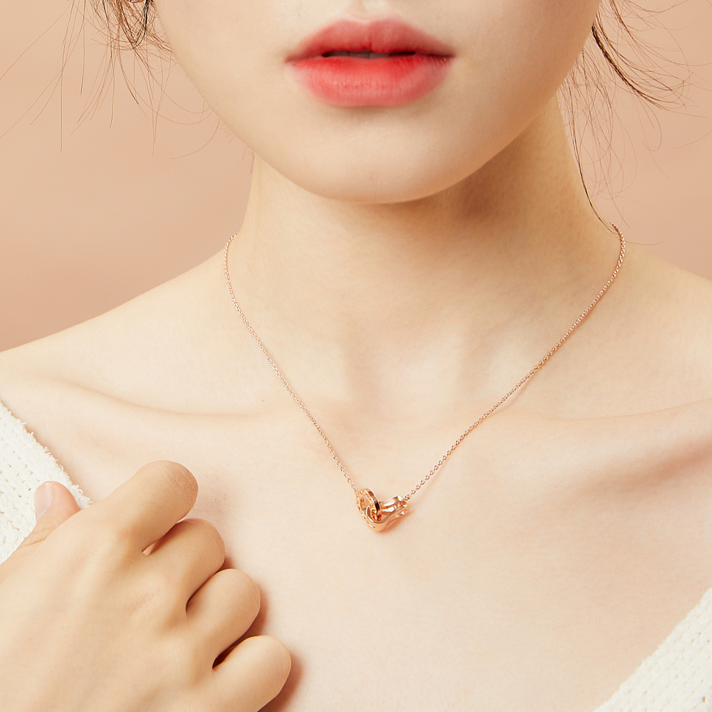 모노그래프 포인트 여성 주얼리 캐주얼 펜던트 패션 데일리 드롭 목걸이 버블스톤 이미지 6