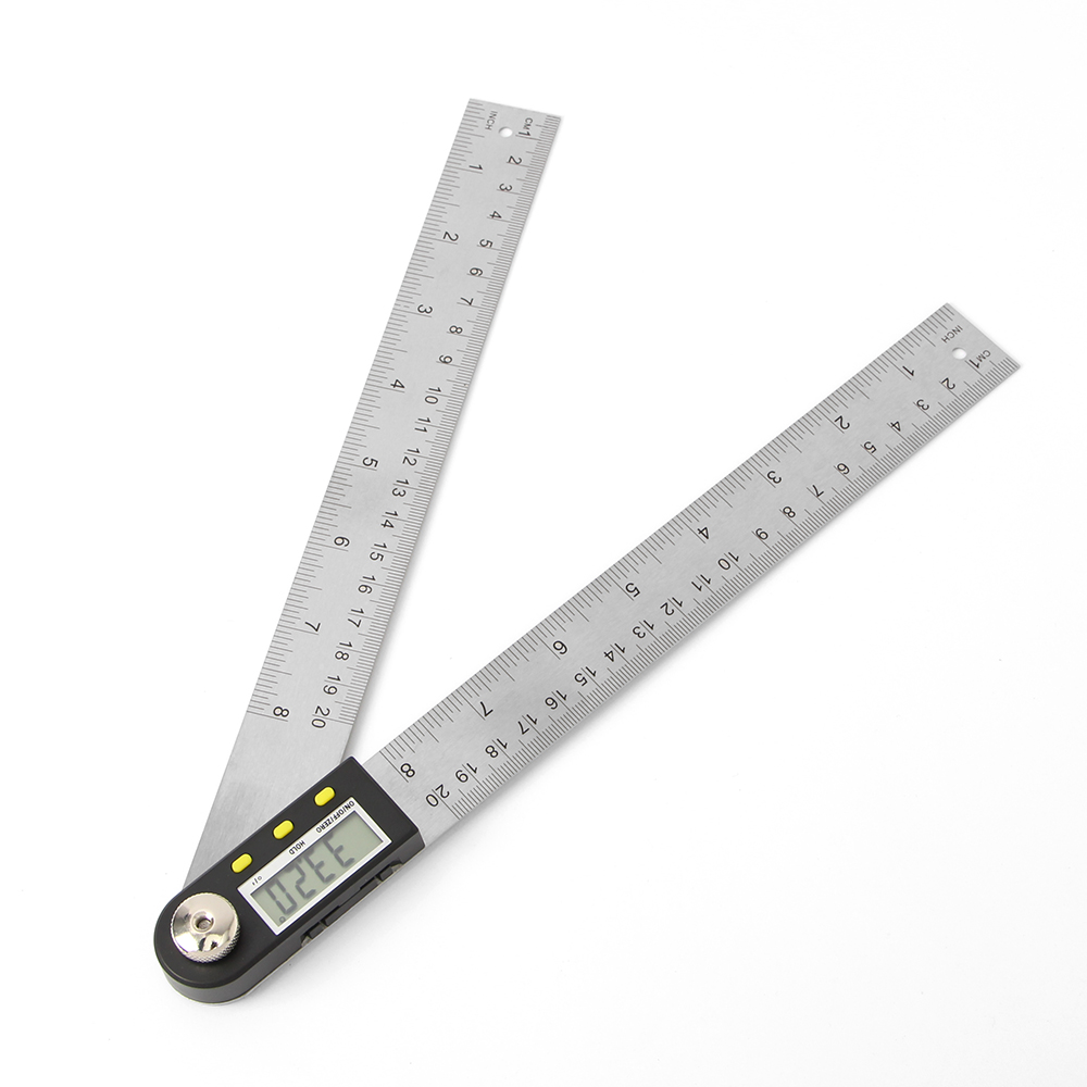 각도계 360도 디지털 각도기(20cm)목공용 스틸자 각도측정기 각도기 - 상품 이미지
