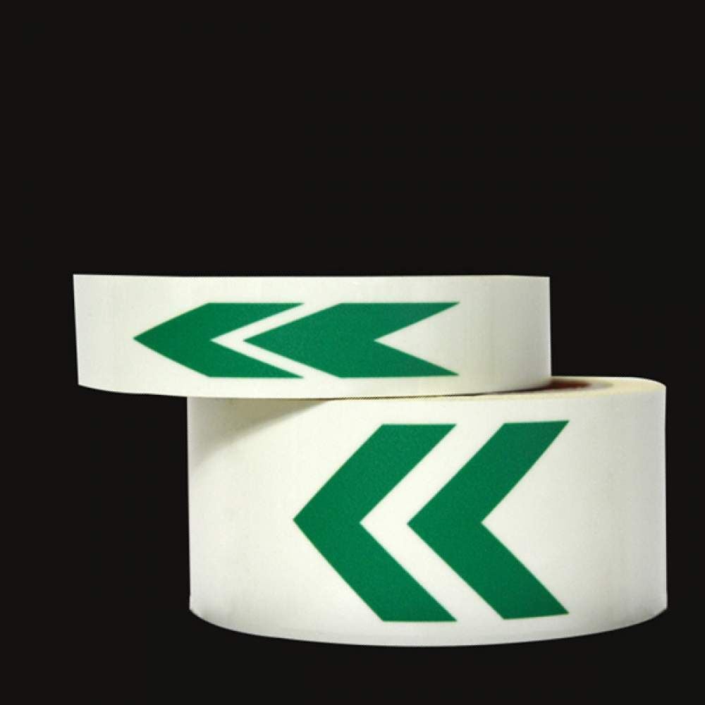 방향표시 화살표 형광 야광 축광 테이프 50mm x 10M - 상품 이미지