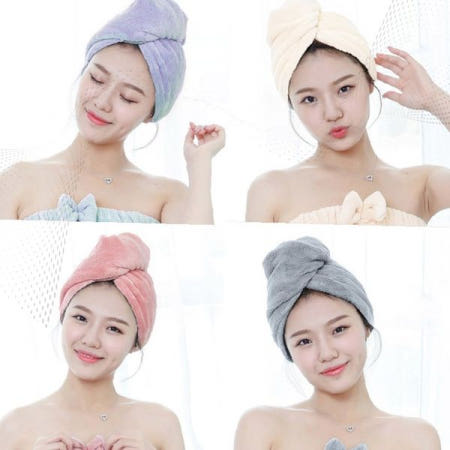 극세사 헤어터번 드라이캡 샤워후 머리말리기 속건 헤어타올 목욕용품