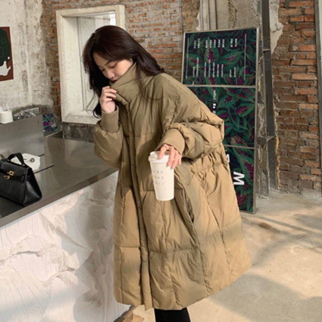 여성 롱 3컬러 미디 오버핏 패딩 점퍼 DHH-L31 - 상품 이미지