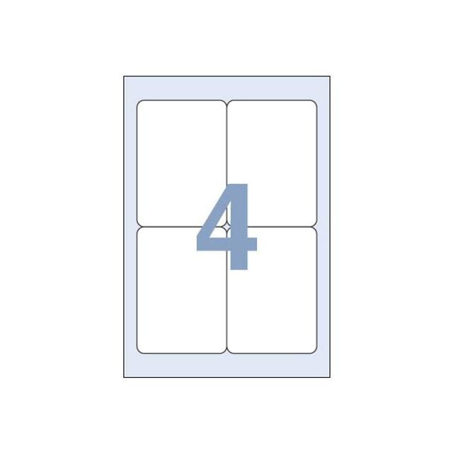 세모네모 라벨지 100매 C 3020 (4칸) - 상품 이미지