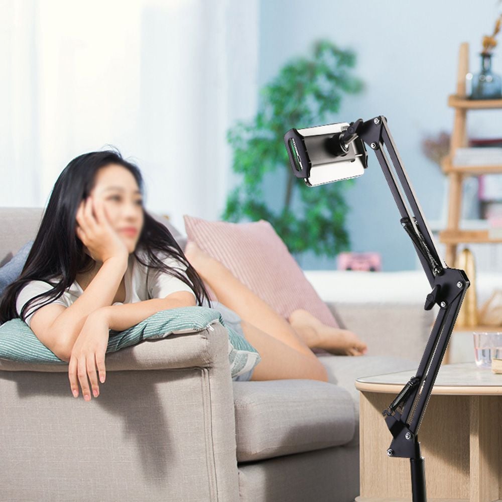 편안한관람 스탠드 핸드폰 태블릿 거치대(로봇팔타입) 1.블랙 - 메인 이미지
