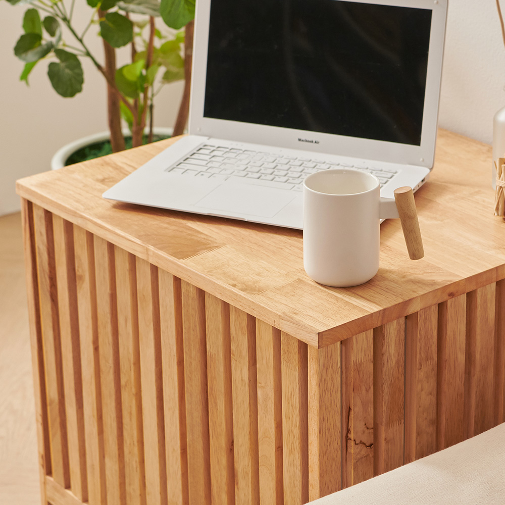 로봇청소기수납장 로보락 에코벡스 호환 원목 로봇청소기장 800, 2단, 고무나무네추럴