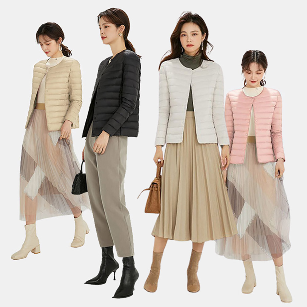 오리털 경량패딩 여성 슬림 패딩점퍼 4종 DD-12847 - 상품 이미지
