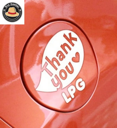김프로센터 땡큐말풍선 LPG 화이트 차스티커 주유스티커