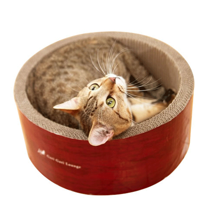 가리가리 라운지 써클형 스크레쳐 - 37cm (레드) - 메인 이미지