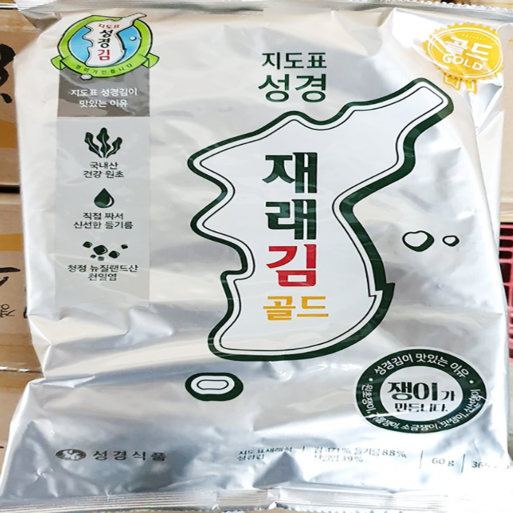 SK-HY s234714 조미전장김(지도표 골드 대 60g)X4 - 상품 이미지