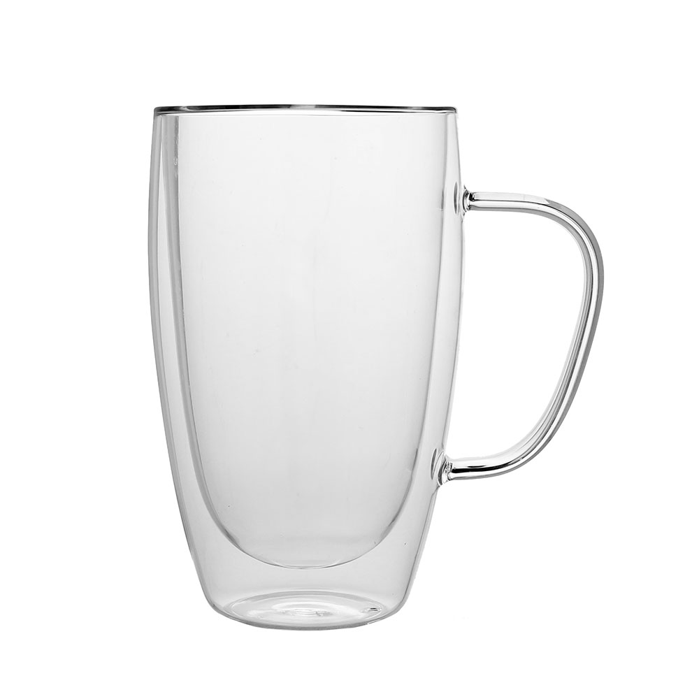 유리잔 크리스 이중 유리컵(450ml) 손잡이컵 유리컵 - 상세 이미지 2