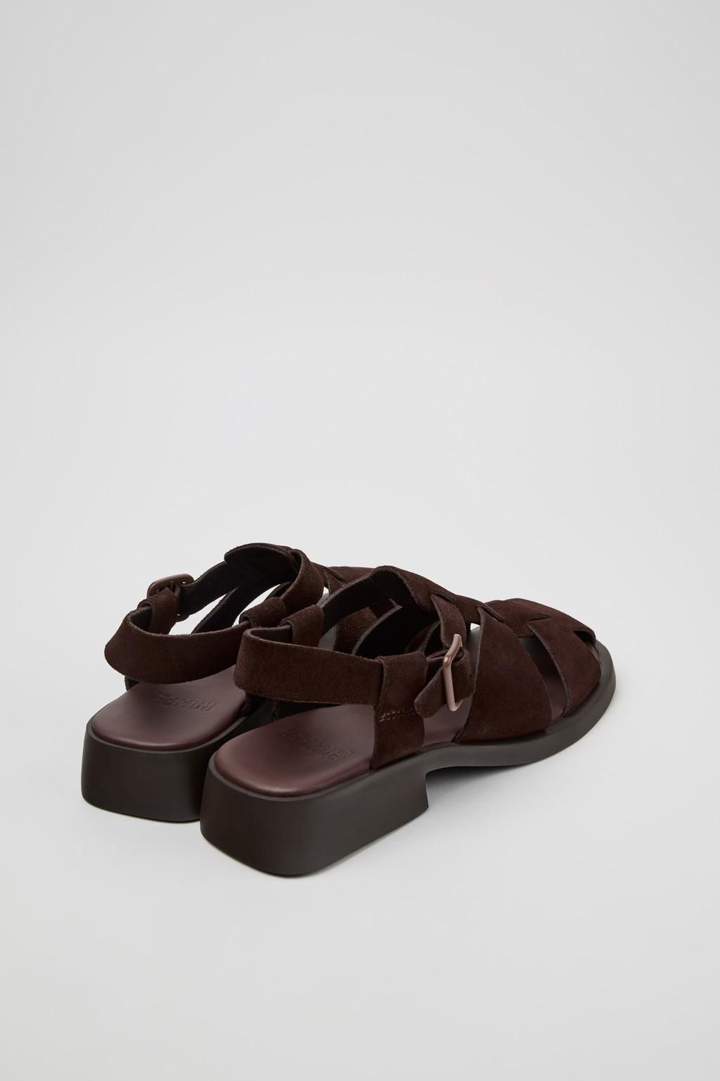 캠퍼 브라운 스웨이드 샌들 여성 Dana K201489-012 BROWN - 상세 이미지 3
