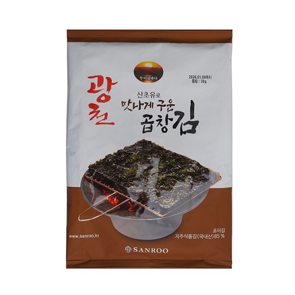 VB 광천 조미 곱창김 산초유로 구운 맛있는 김 38g X 10봉 - 상품 이미지