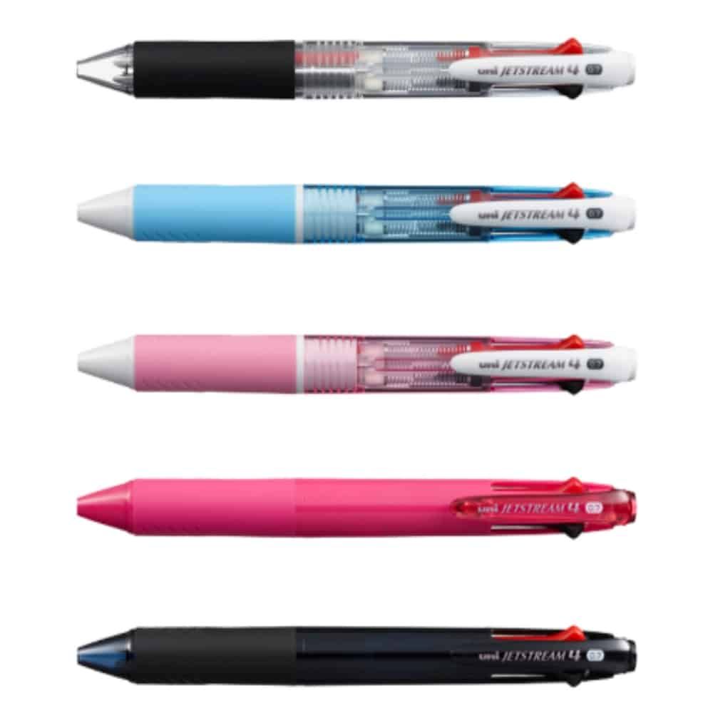4색 0.7mm 사색볼펜 4색볼펜 클립펜 핑크 - 상품 이미지