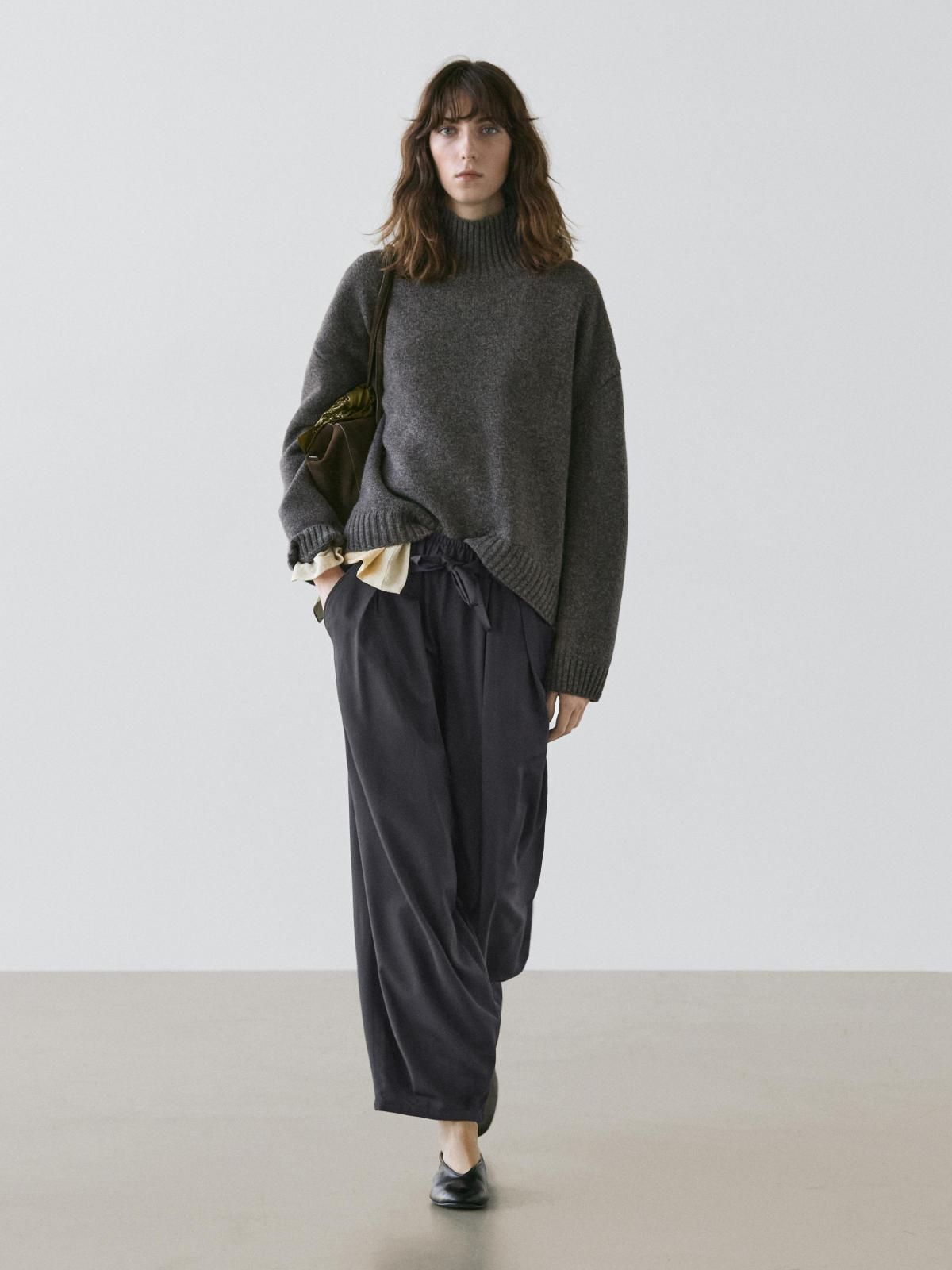 마시모두띠 프리미엄 울 하이넥 니트 스웨터 5788/593 ANTHRACITE GREY - 상세 이미지 2