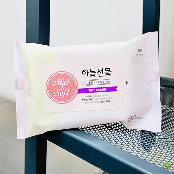하늘선물 물티슈 20매 리필 - 상품 이미지