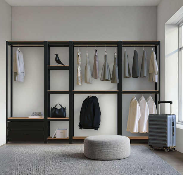 시스템행거 스탠드 옷걸이 드레스룸 철제 옷장 400400900 3단 2행거