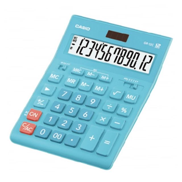 카시오 계산기 GR 12C LB 라이트블루 12자리 - 상품 이미지