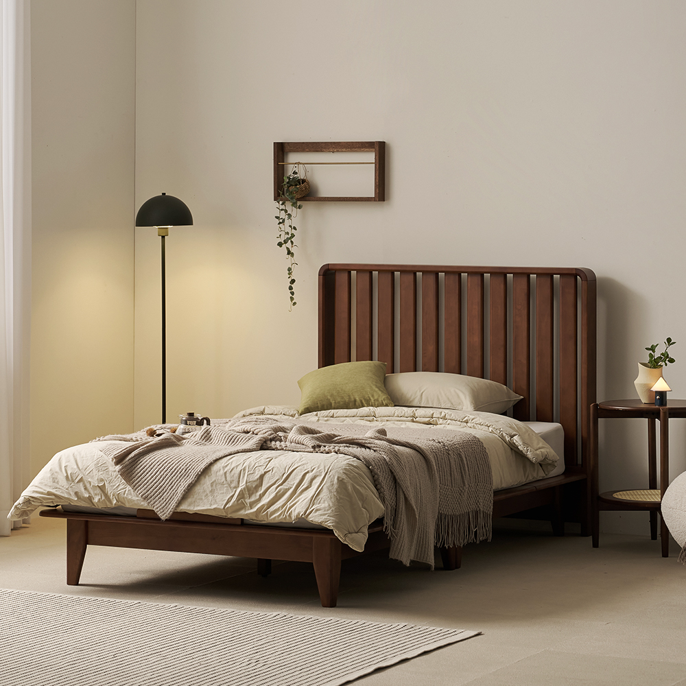 캐논 평상형 통깔판 원목 침대 프레임 퀸 Q