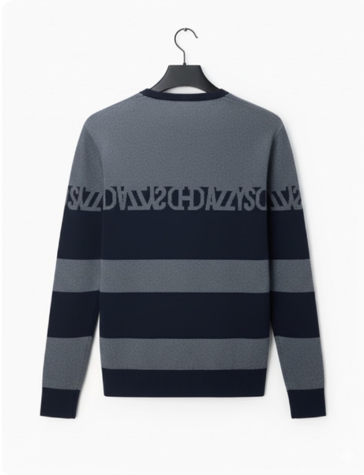 헤지스골프 남성 세련된 패턴 풀오버 필드룩 골프 스웨터 방풍 니트