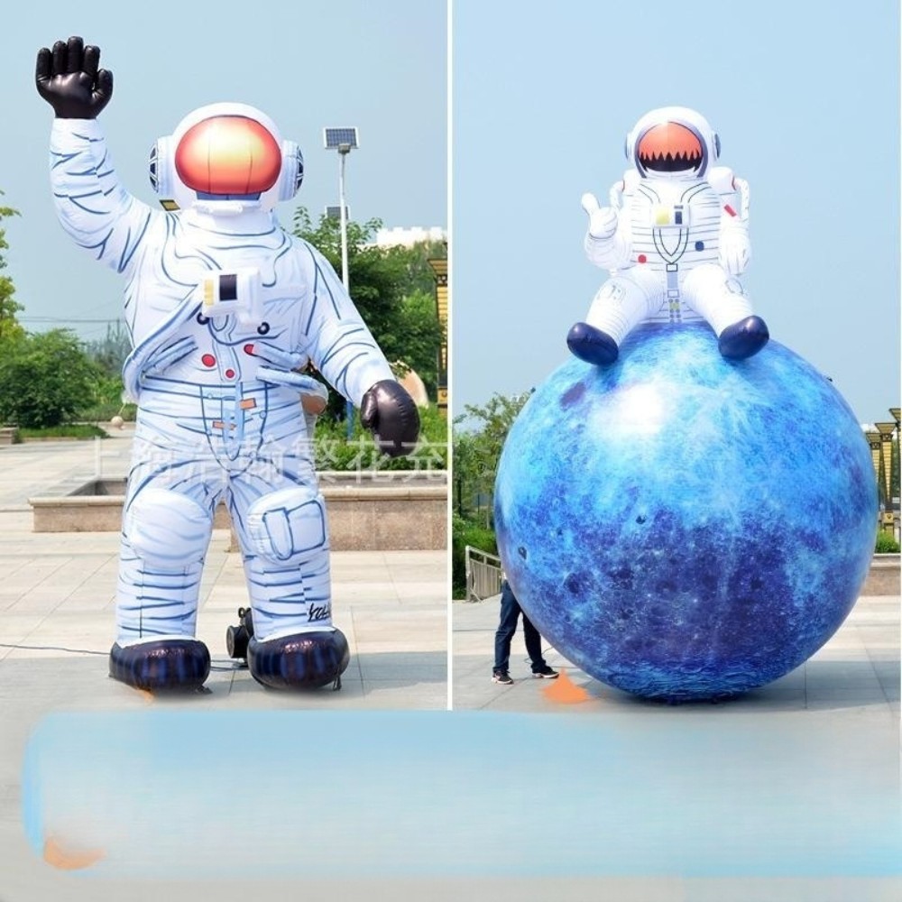 중추절 우주 토끼 발광 인형 대형 장식 모델 우주비행사 캐릭터 100 - 상품 이미지